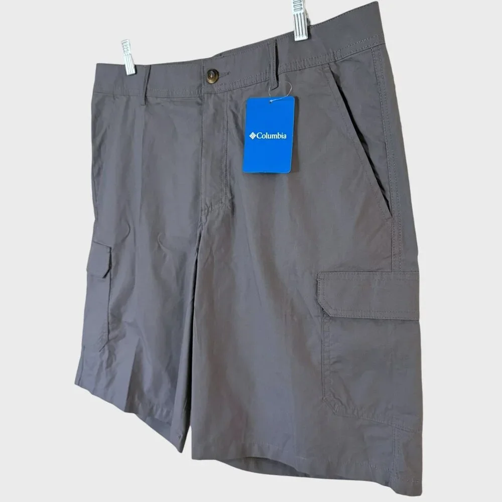 Columbia Washed Out Cargo Short II Gray Men's 36W Hiking Trekking Outdoors NEW